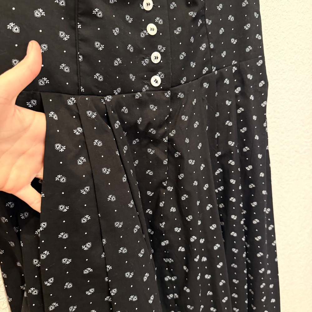 Thalbauer Design Austrian Dirndl Black Heart Print Trachten Midi Jumper Dress 44 - Picture 5 of 9